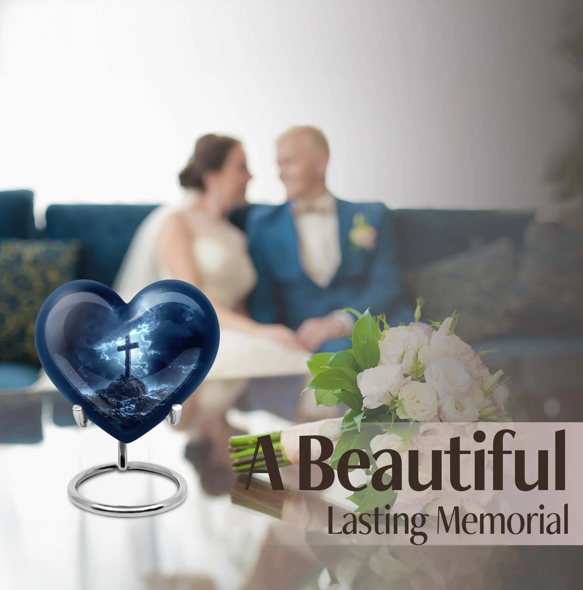 Cross Heart Memorials: Distinctive Urn for Male Cremains