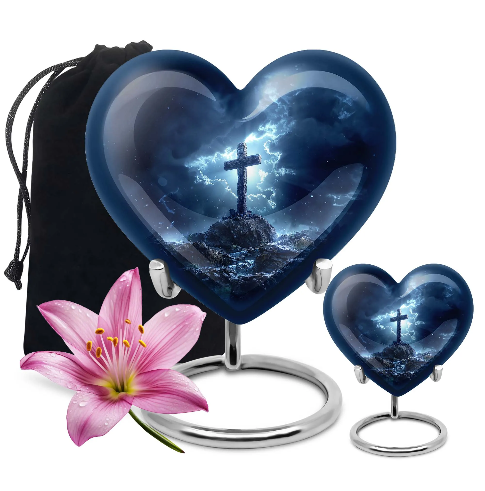 Cross Heart Memorials: Distinctive Urn for Male Cremains