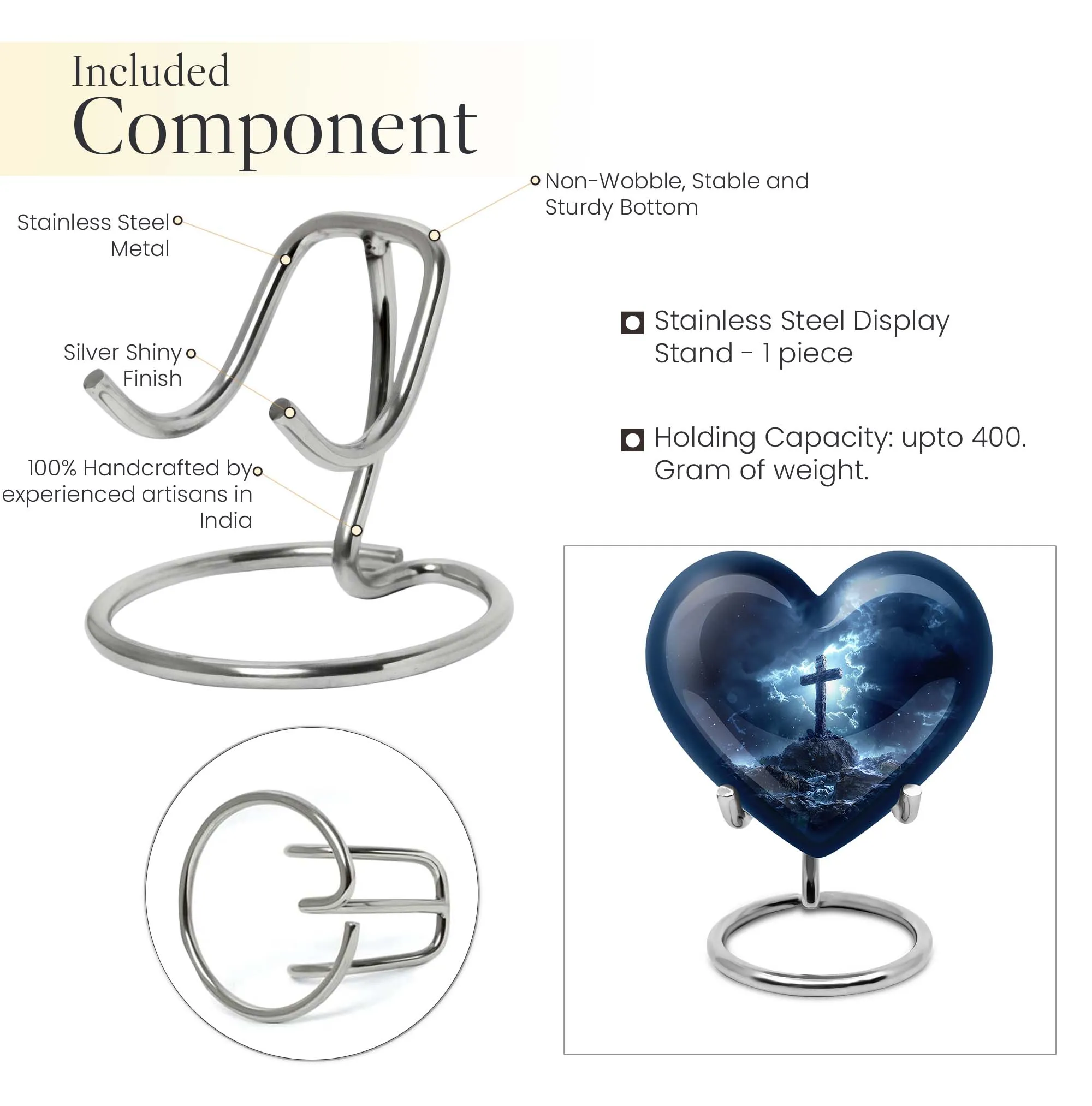Cross Heart Memorials: Distinctive Urn for Male Cremains