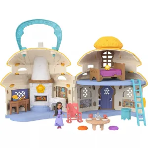 Disney MTHRH76 Wish Cottage Home Playset with Asha of Rosas Mini Doll, Star Figure & 15  Accessories