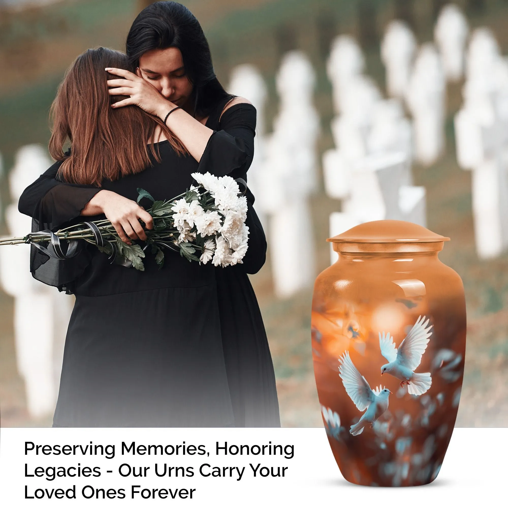 Endearing Dove Urn: A Cherished Reflection for Loving Dads