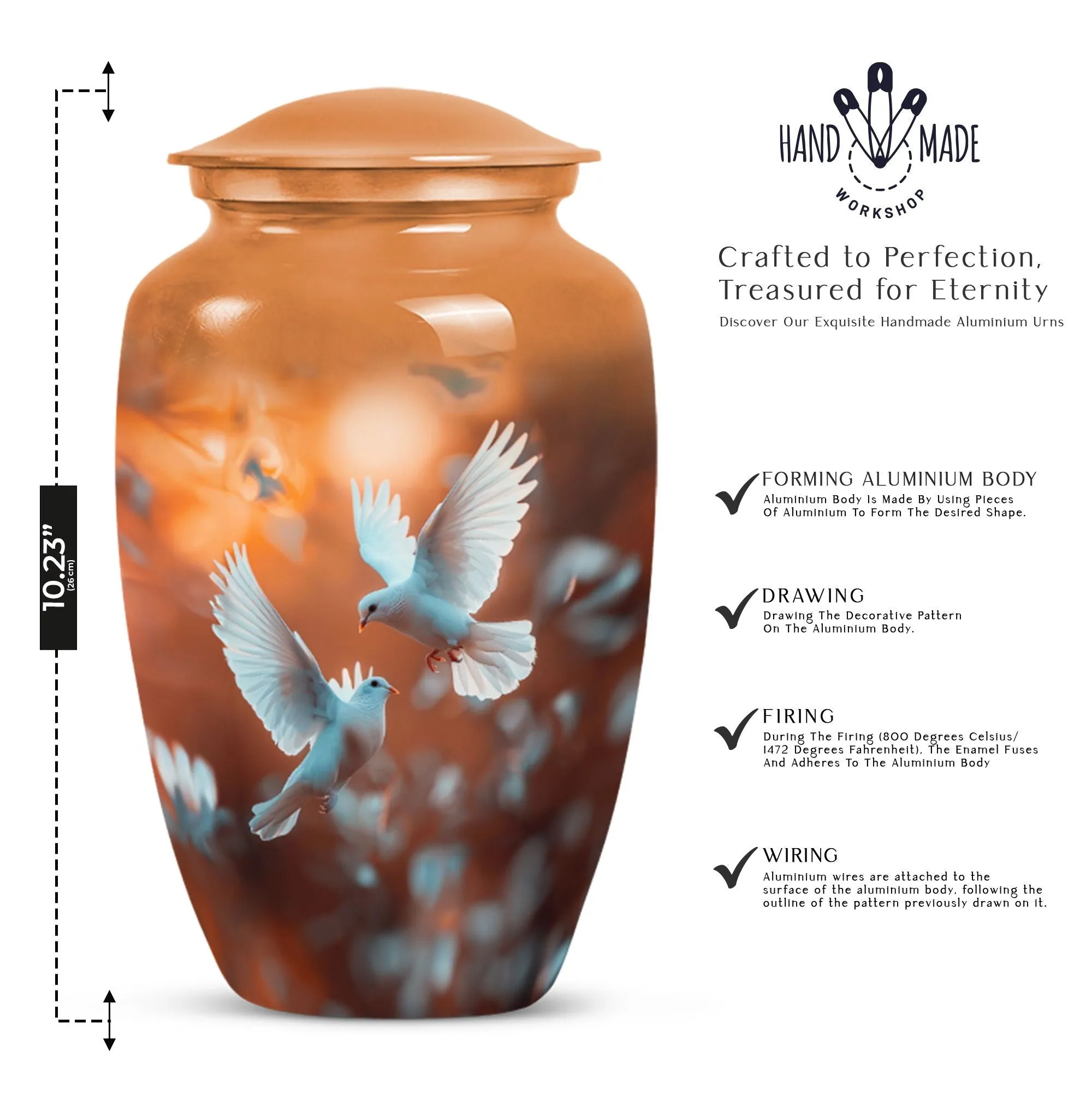 Endearing Dove Urn: A Cherished Reflection for Loving Dads