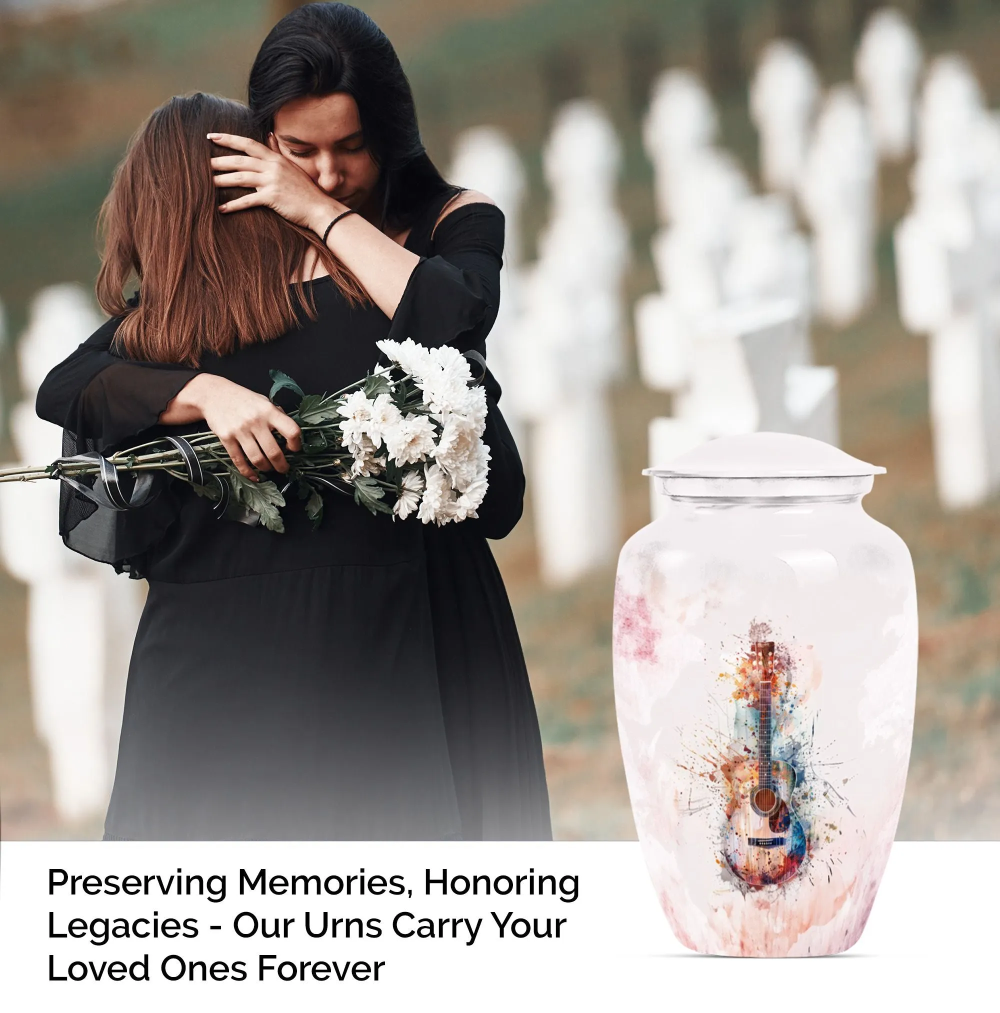 Eternal Remembrance Guitar Cremation Urn - Urn For Music Lover