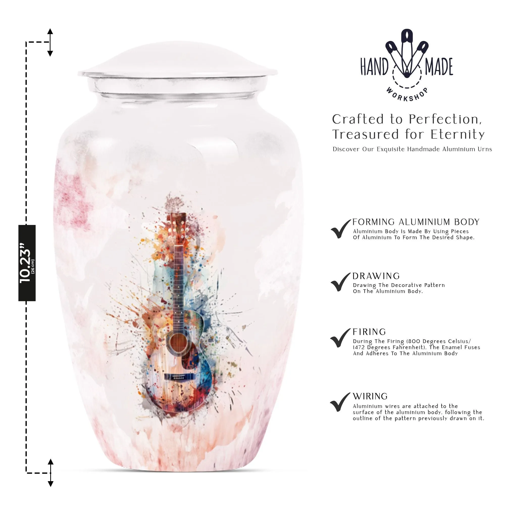 Eternal Remembrance Guitar Cremation Urn - Urn For Music Lover