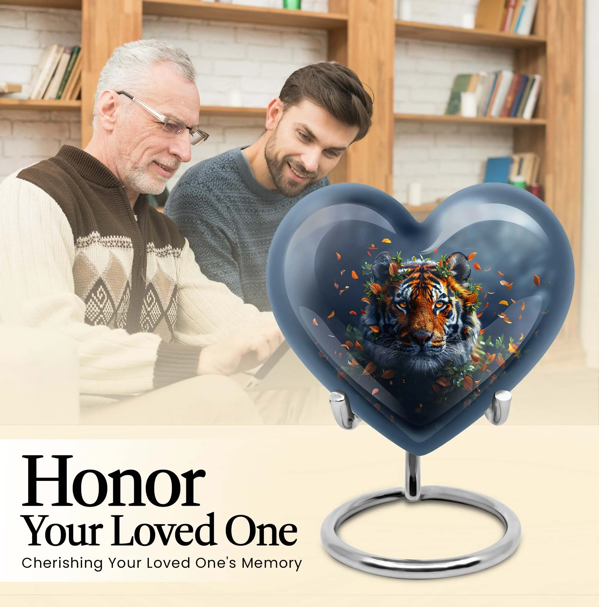 Eternity's Embrace: The Tiger's Heart Memorial Urn for Cremated Remains