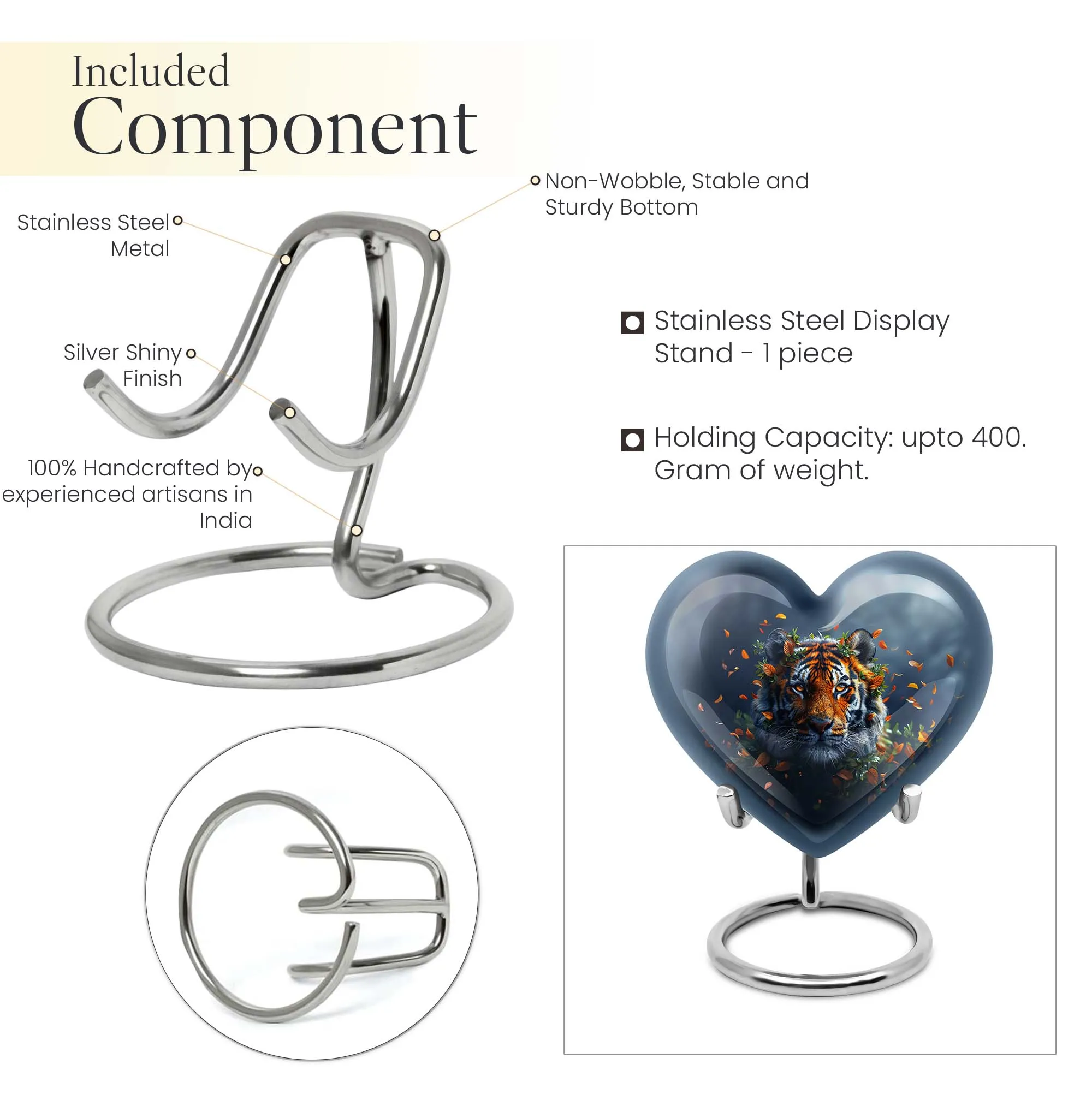 Eternity's Embrace: The Tiger's Heart Memorial Urn for Cremated Remains