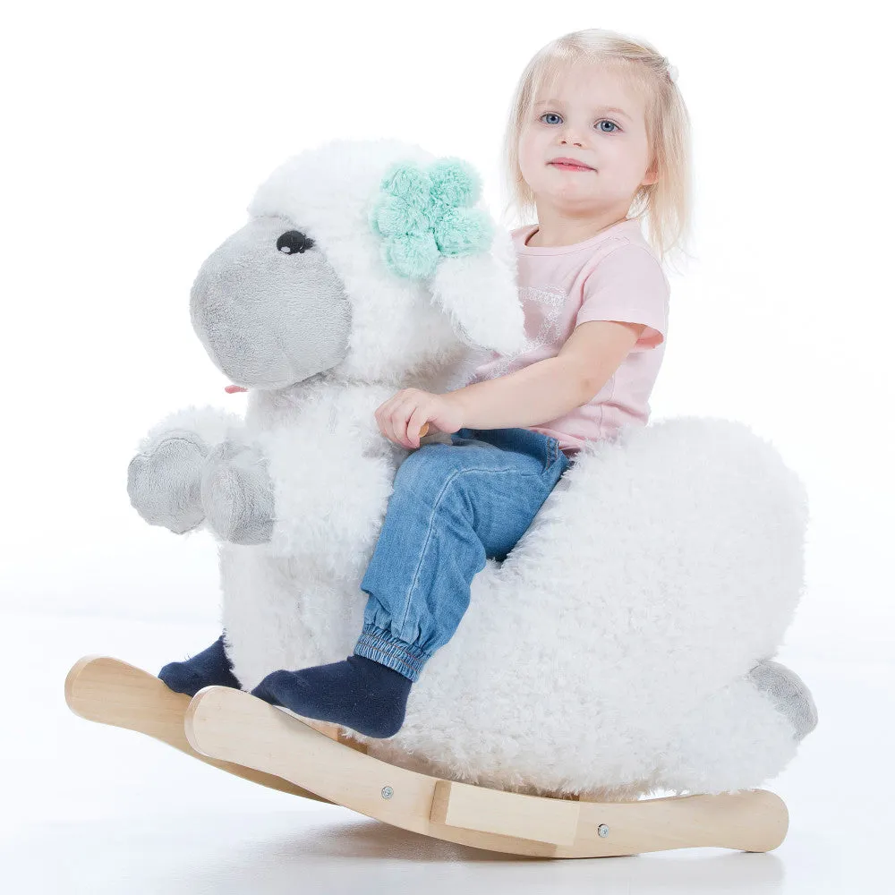 Gerardo's Little Rockers Sheep: Plush Wooden Ride-On Toy