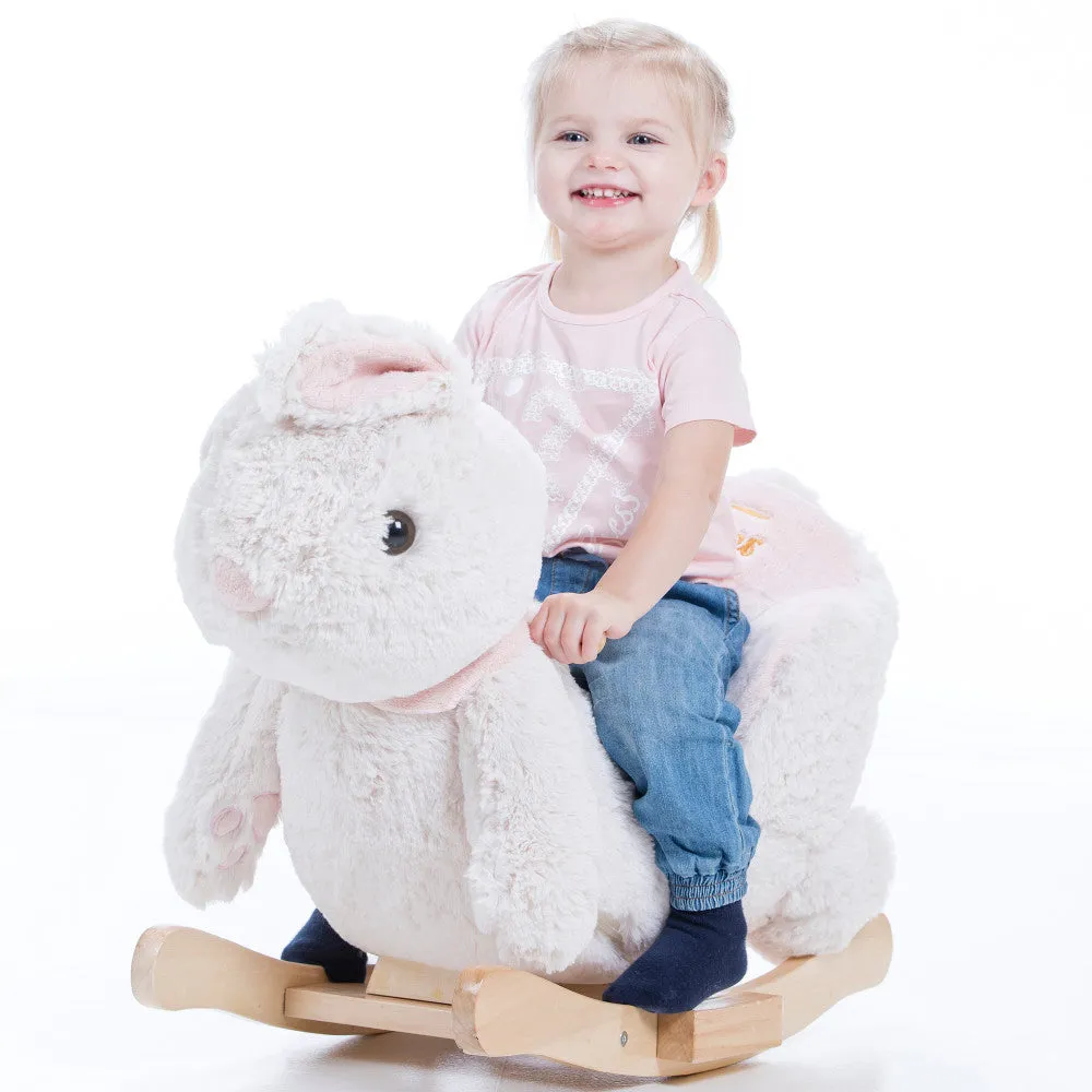 Gerardo's Toys: Little Rockers Bunny - Wooden Plush Ride-On Rocking Animal Toy