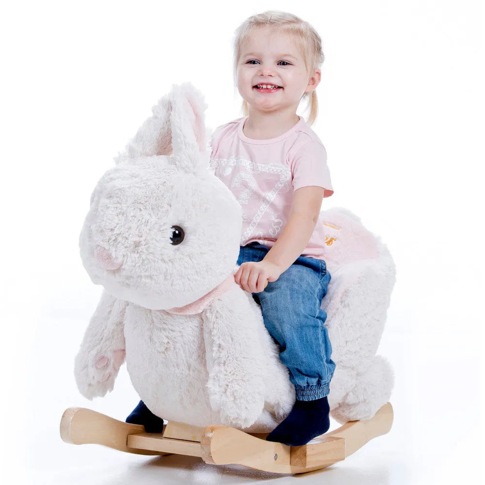 Gerardo's Toys: Little Rockers Bunny - Wooden Plush Ride-On Rocking Animal Toy
