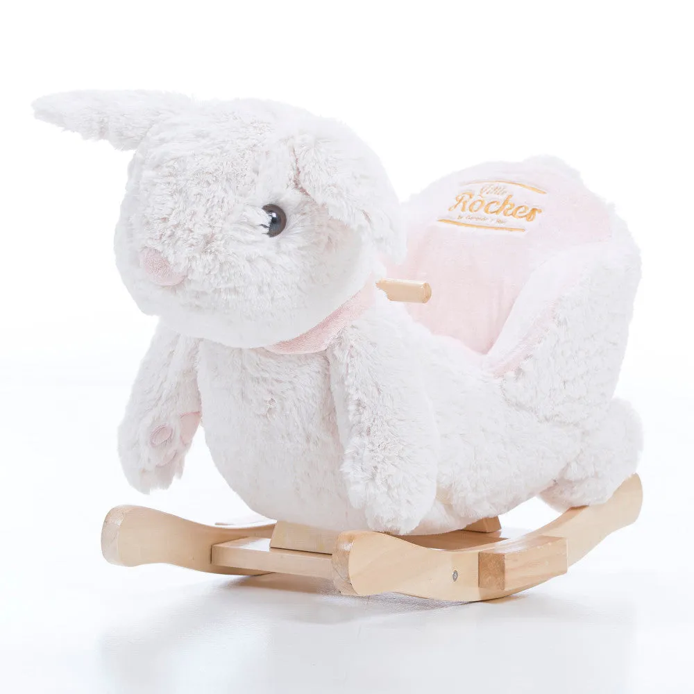 Gerardo's Toys: Little Rockers Bunny - Wooden Plush Ride-On Rocking Animal Toy