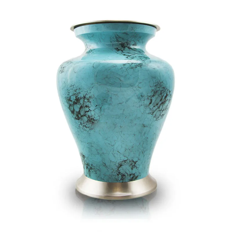 Glenwood Blue Cremation Urn In Large