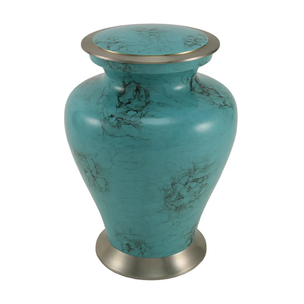 Glenwood Blue Cremation Urn In Large