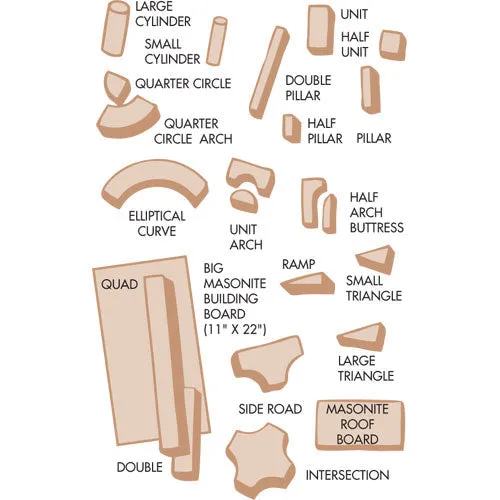 Half Unit Block | Individual Wood Unit Blocks