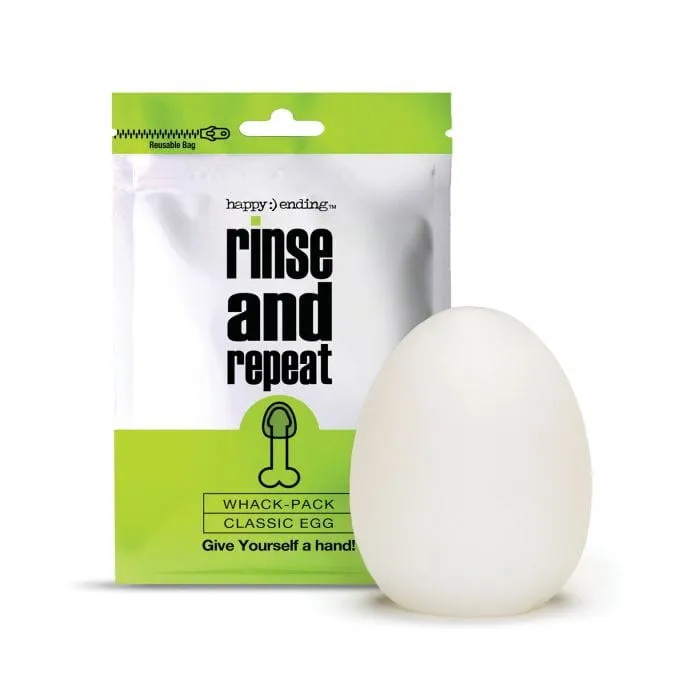 Happy Ending - Rinse and Repeat Whack Pack Classic Egg Masturbator (White)