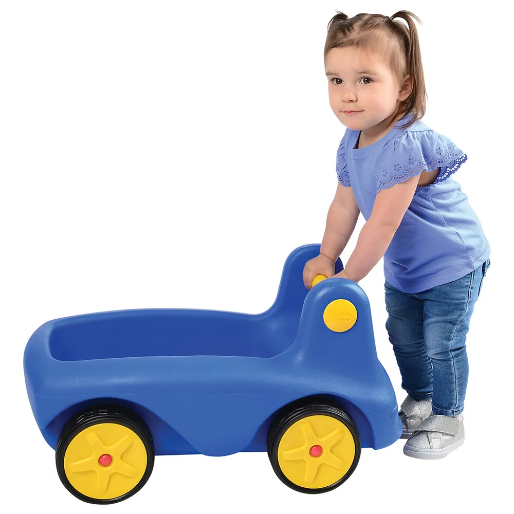 Heavy-Duty Low-Profile Toddler Big Blue Wagon | Perfect for Indoor & Outdoor Play