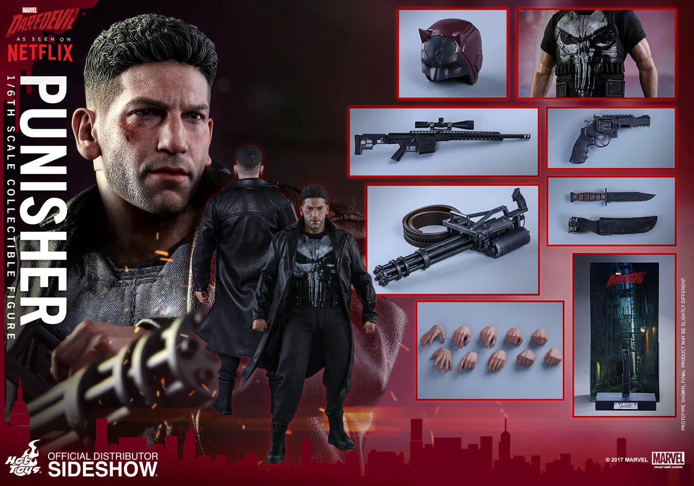 Hot Toys 1/6 Netflix Daredevil The Punisher Scale Figure TMS004
