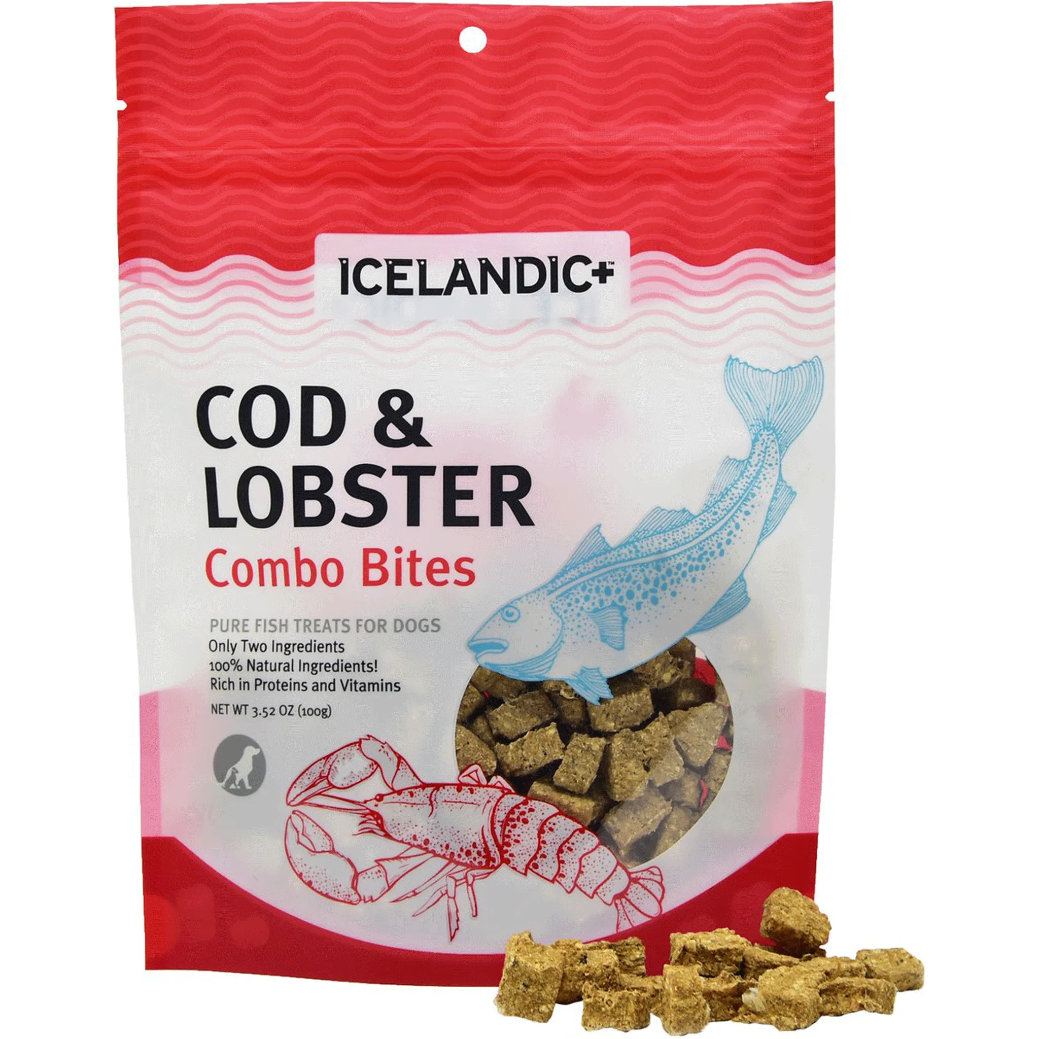 Icelandic  Combo Bites Lobster & Cod Dog Treats