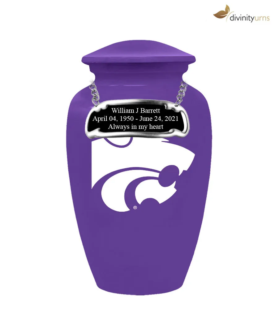 Kansas State Wildcats Collegiate Football Cremation Urn - Purple