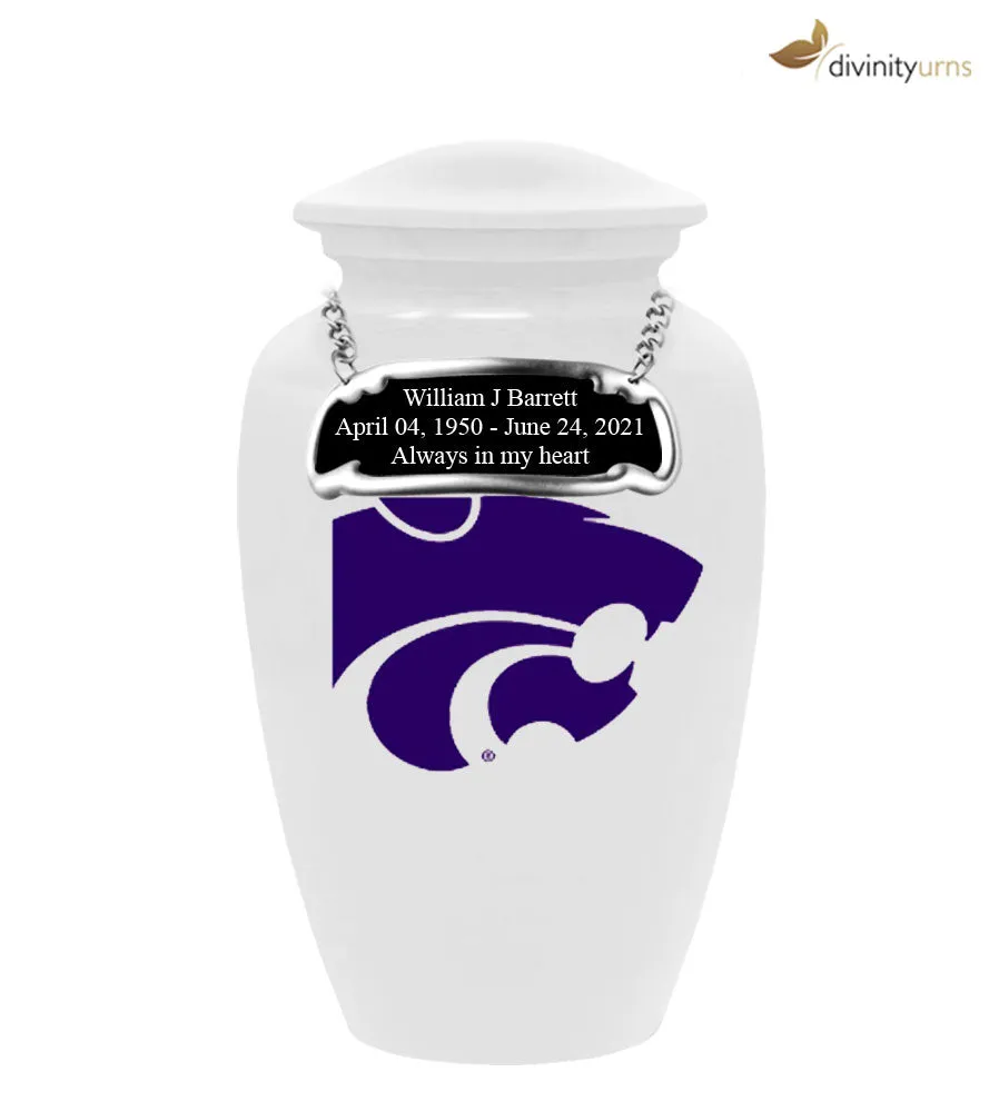 Kansas State Wildcats Collegiate Football Cremation Urn - White
