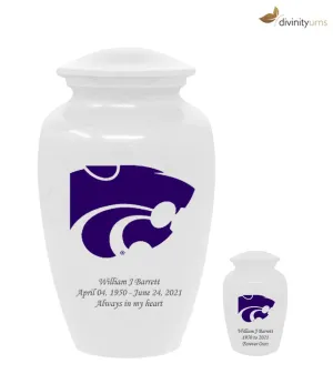 Kansas State Wildcats Collegiate Football Cremation Urn - White