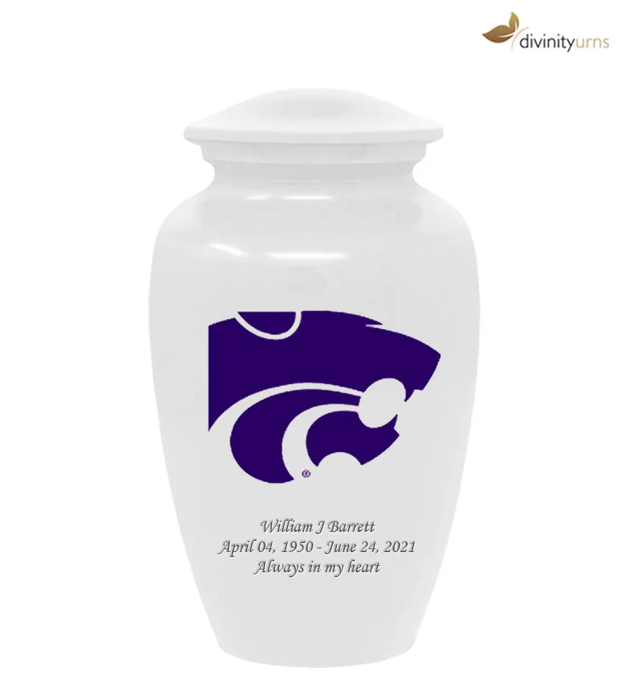 Kansas State Wildcats Collegiate Football Cremation Urn - White