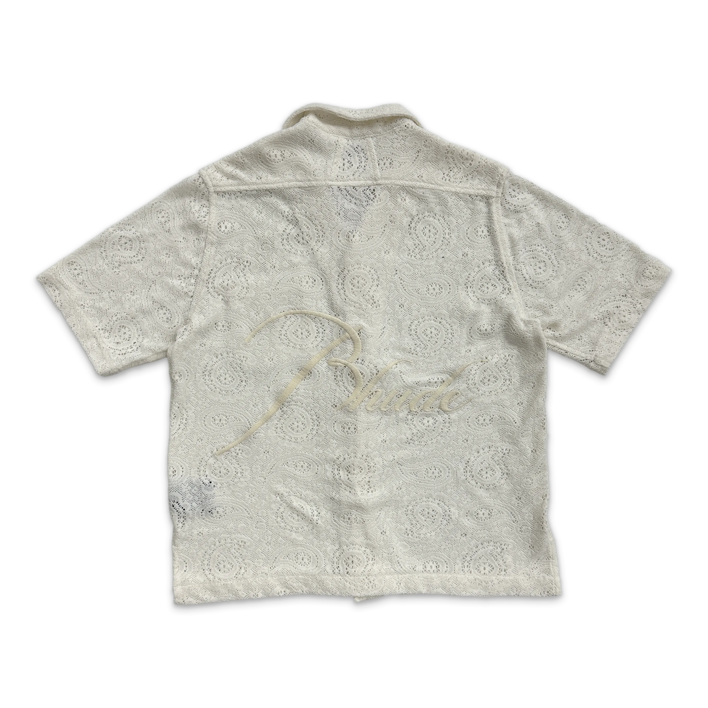 Knit Button Down Shirt Cream