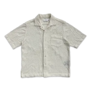 Knit Button Down Shirt Cream