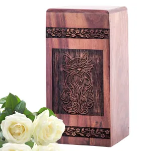 Large Wood Cremation Urns for Ashes - Adult and Cat Urn Collection