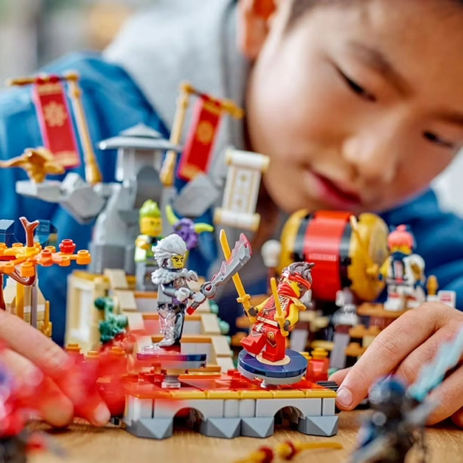 LEGO 71818 NINJAGO Tournament Battle Arena Playset with 6 Minifigures, Action Toy for Kids