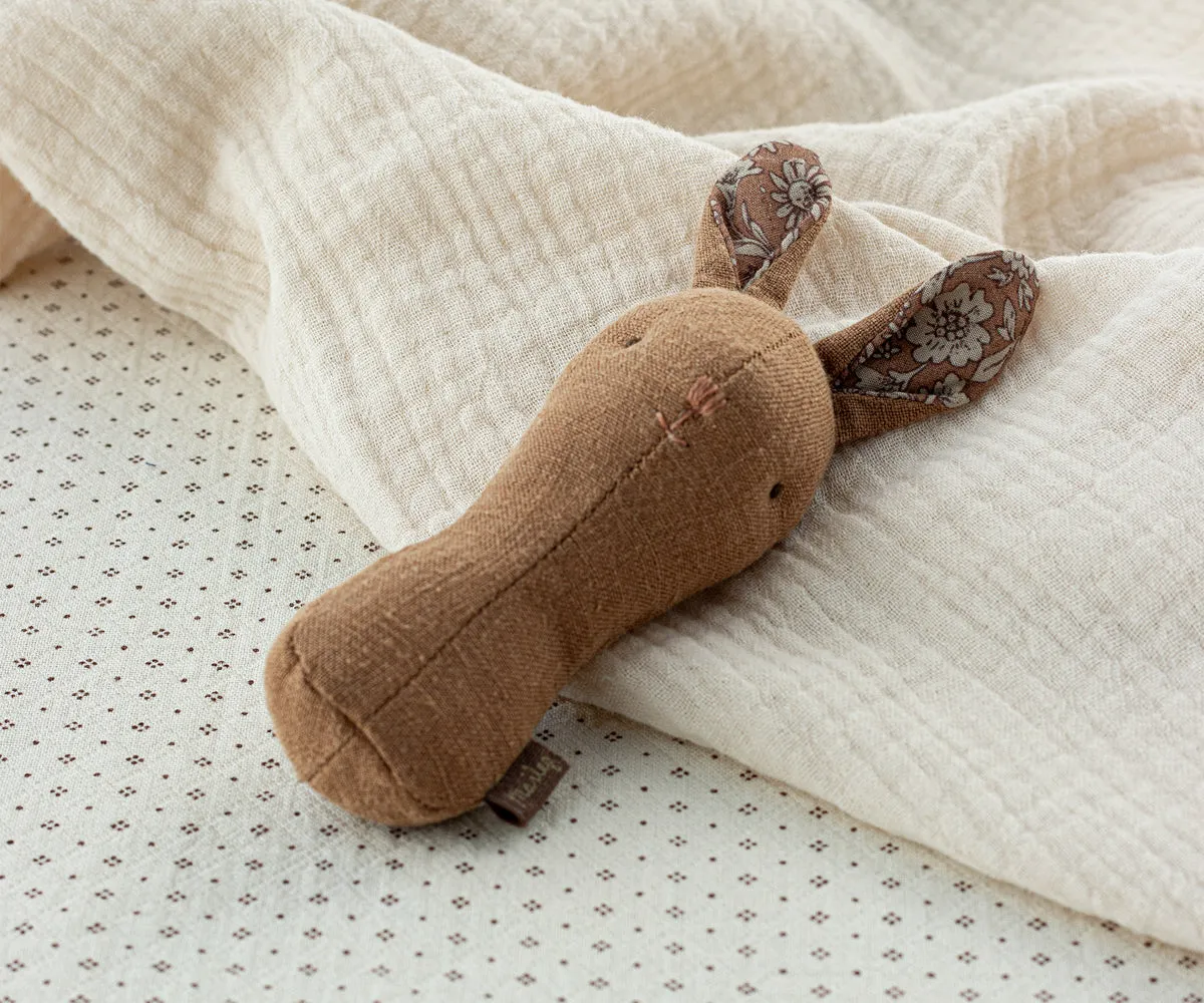 Lullaby Friends, Bunny Rattle - Chocolate