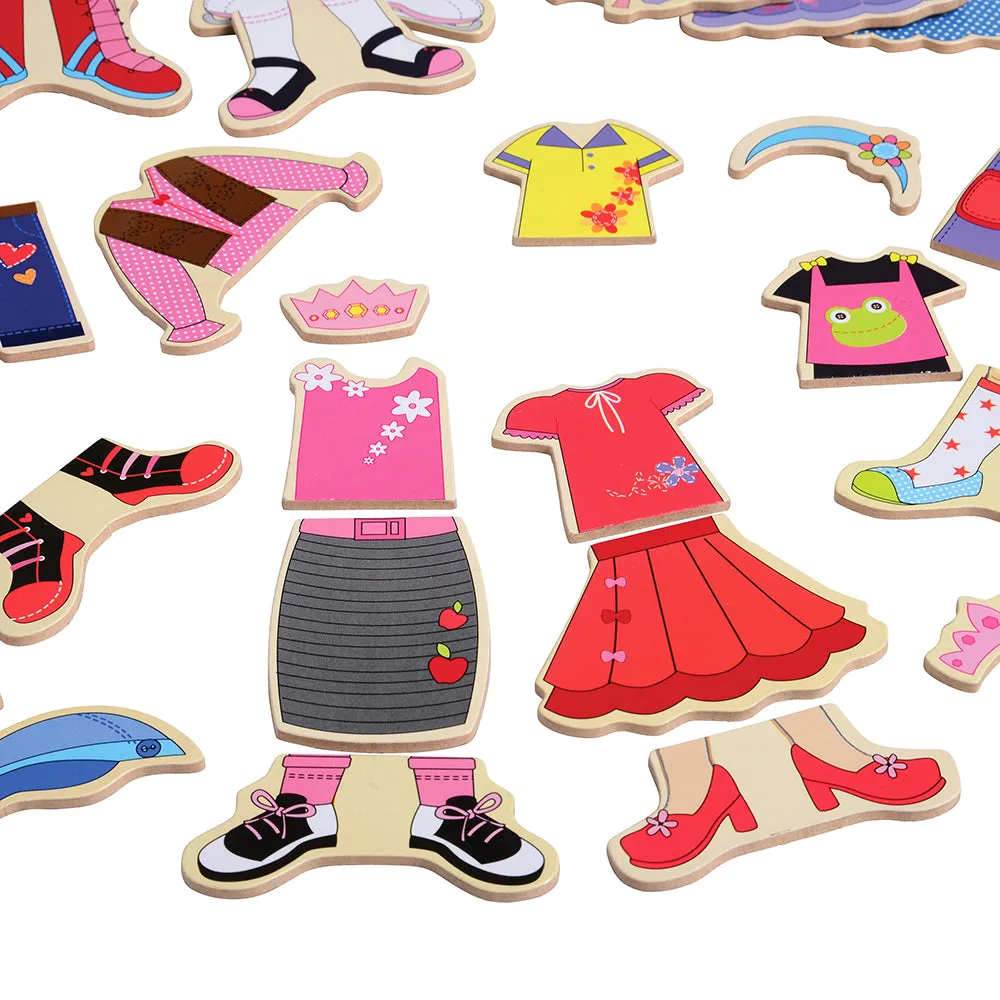 Magnetic Dress-Up Dollhouse with 60 Pieces