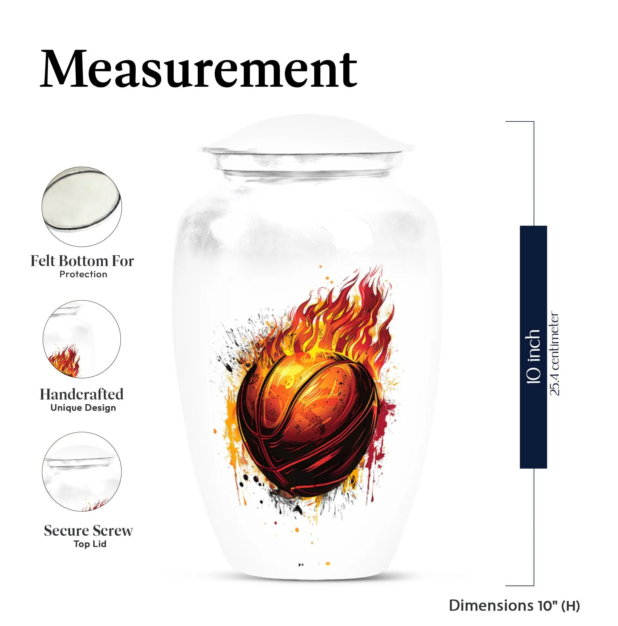 Memorial Basketball Dad Urn for Compassionate Ash Interment