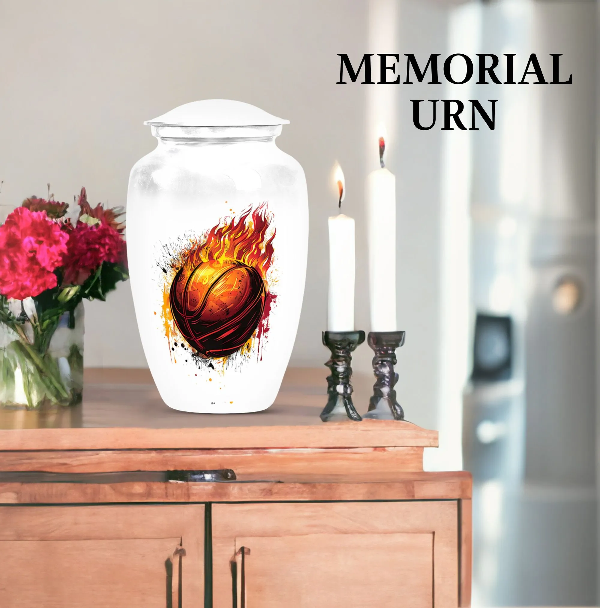 Memorial Basketball Dad Urn for Compassionate Ash Interment