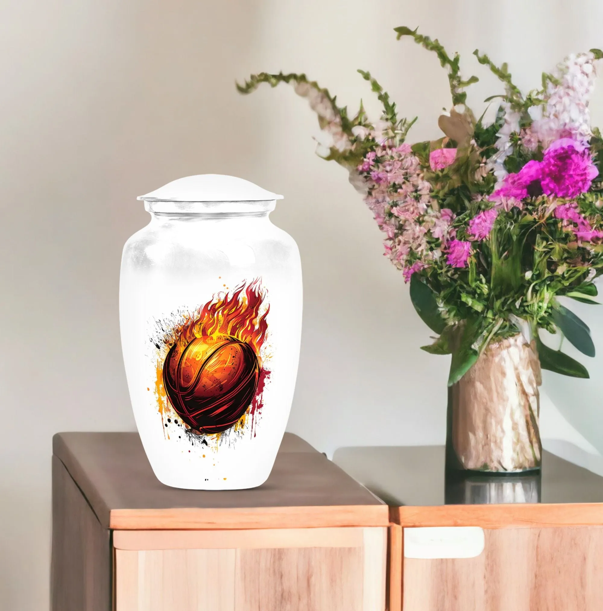 Memorial Basketball Dad Urn for Compassionate Ash Interment
