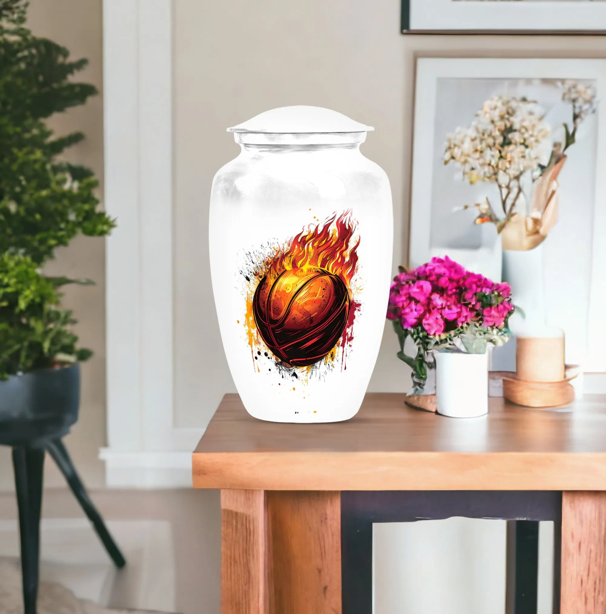 Memorial Basketball Dad Urn for Compassionate Ash Interment