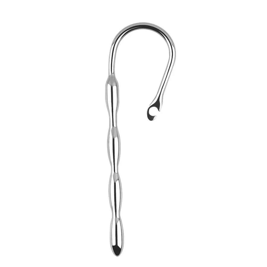 Metal Sounding Rod with Silicone Cock Ring