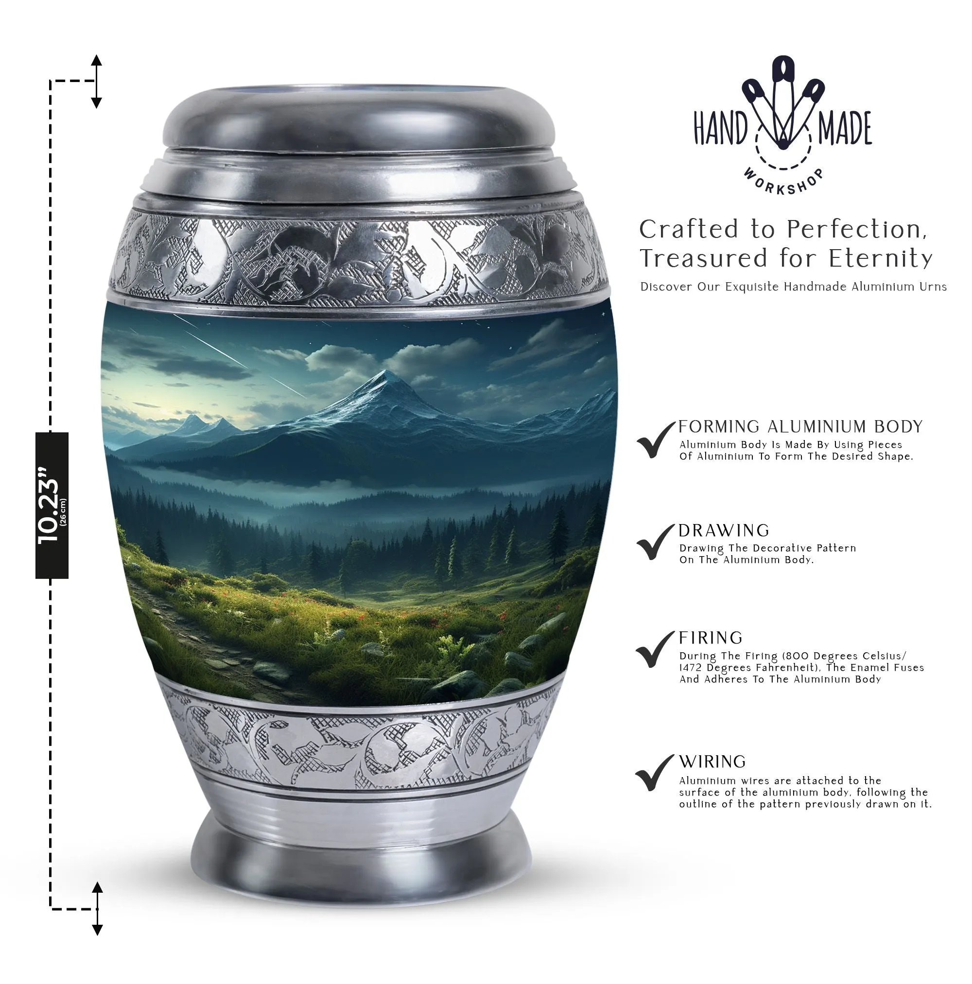 Mountains Keepsake: Small & Large Urns for Adult Ashes, Ideal Cremation Companion