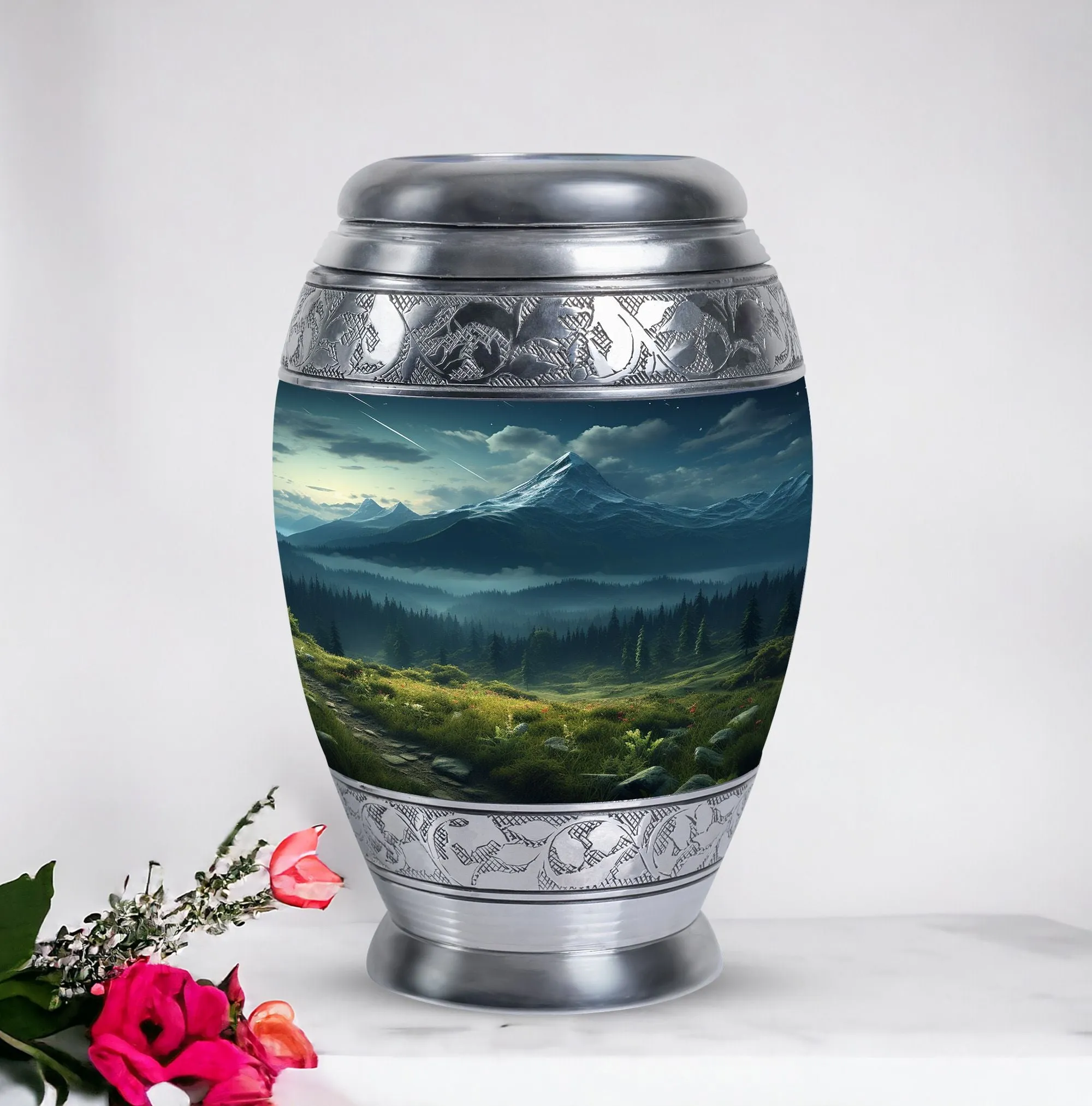 Mountains Keepsake: Small & Large Urns for Adult Ashes, Ideal Cremation Companion