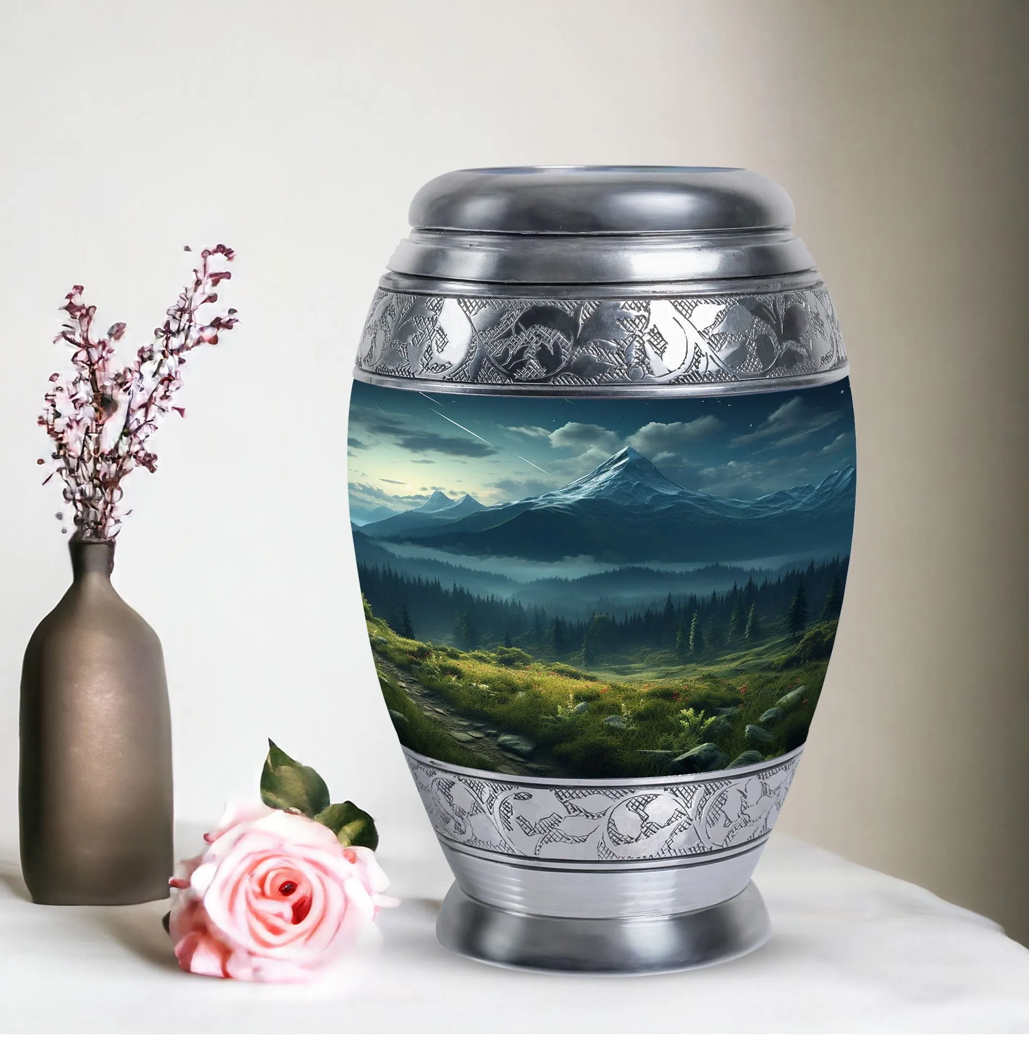 Mountains Keepsake: Small & Large Urns for Adult Ashes, Ideal Cremation Companion