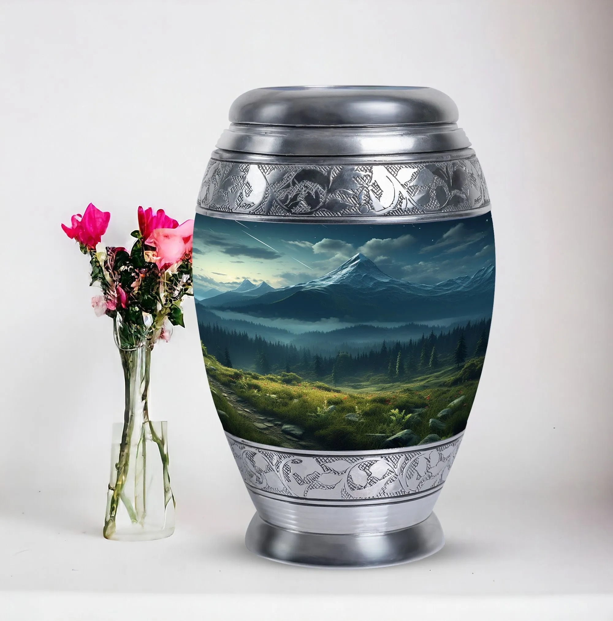 Mountains Keepsake: Small & Large Urns for Adult Ashes, Ideal Cremation Companion