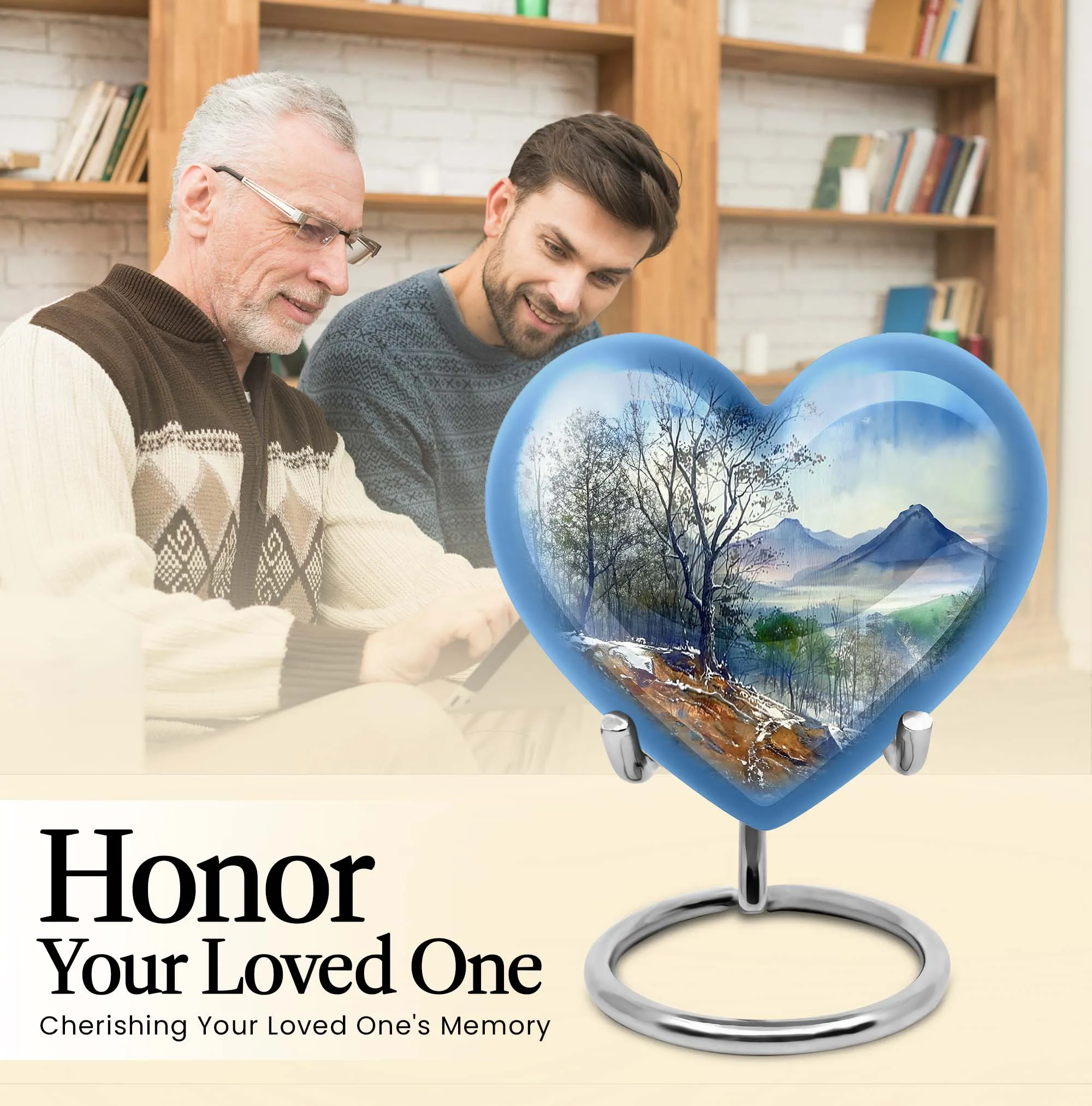 Mountains Memorial:  Keepsake Cremation Urn For Human Ashes