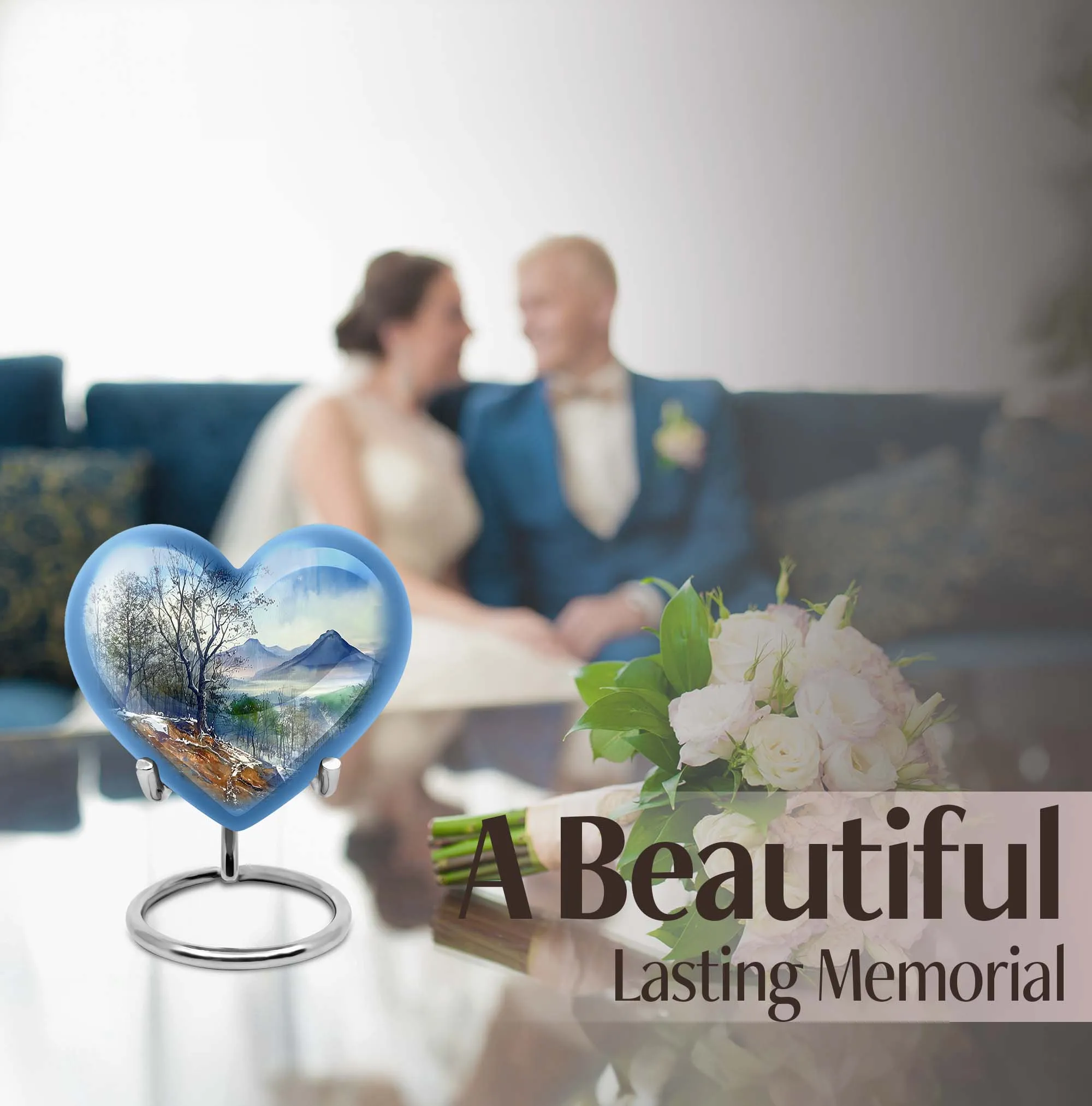 Mountains Memorial:  Keepsake Cremation Urn For Human Ashes