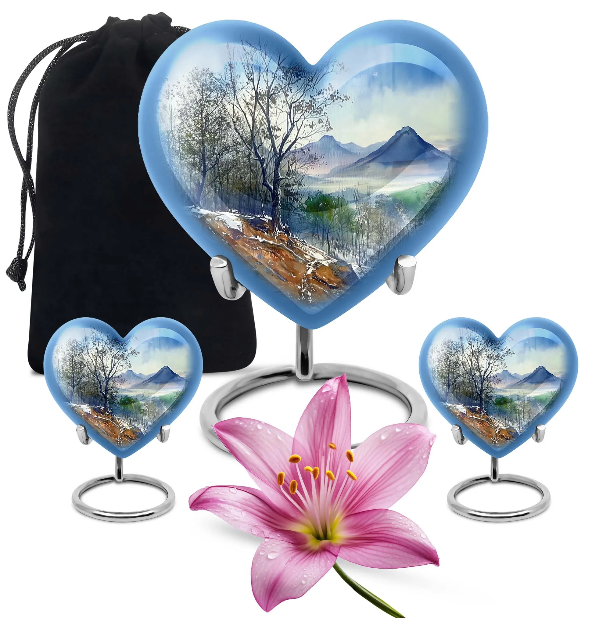 Mountains Memorial:  Keepsake Cremation Urn For Human Ashes