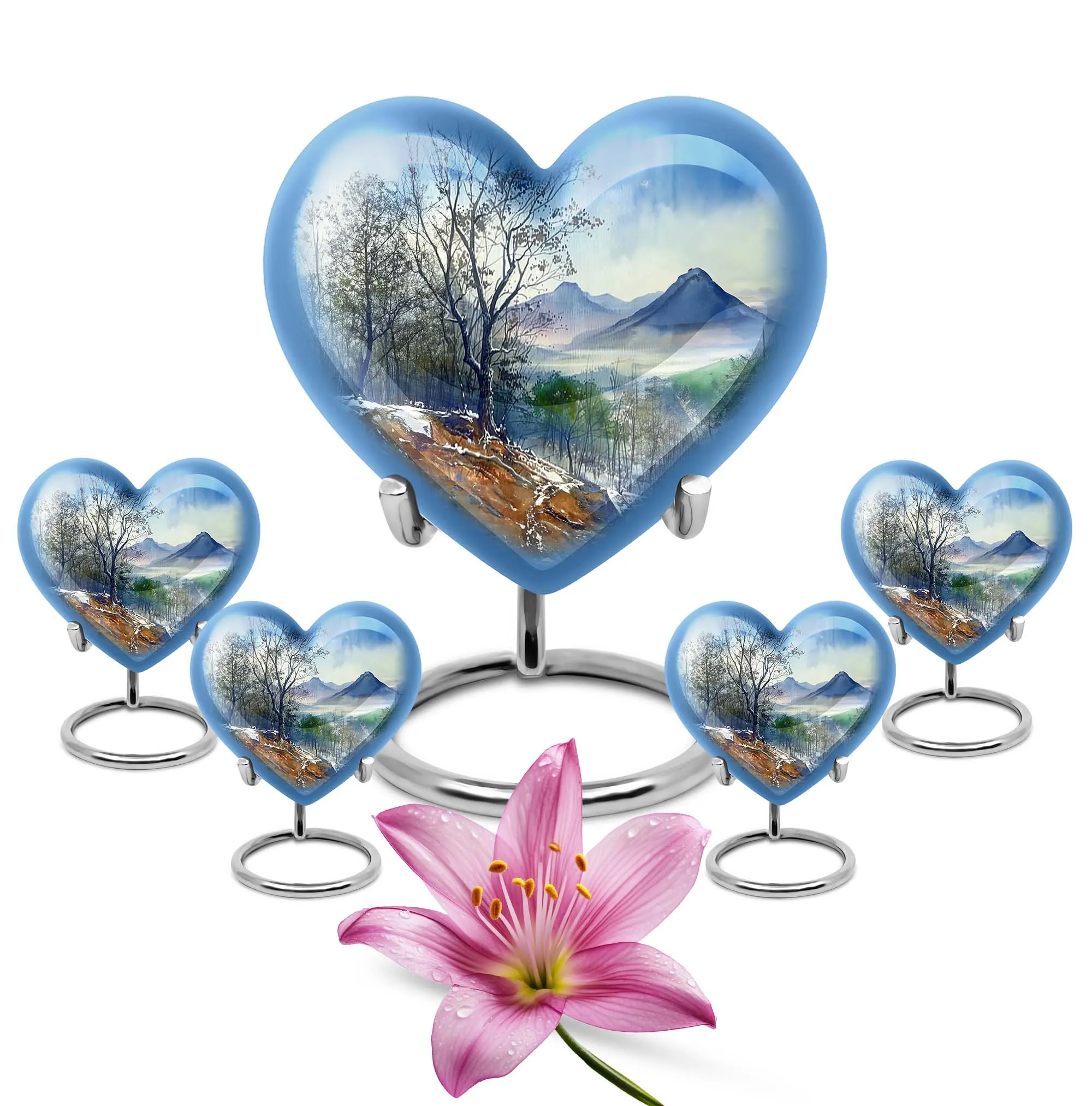 Mountains Memorial:  Keepsake Cremation Urn For Human Ashes