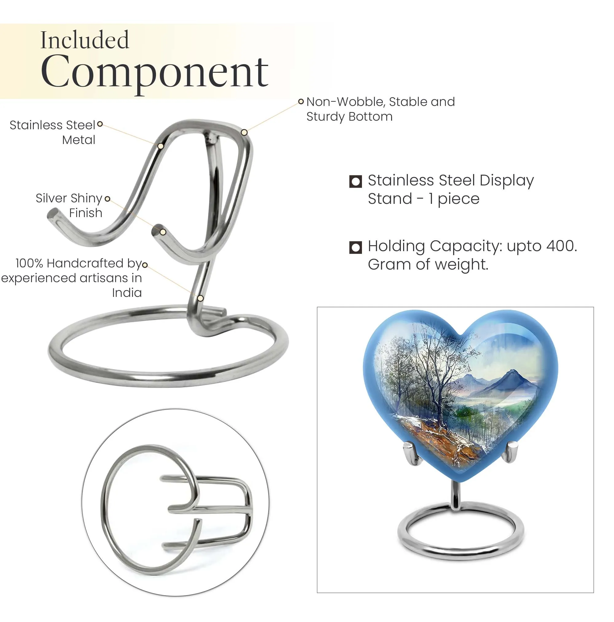 Mountains Memorial:  Keepsake Cremation Urn For Human Ashes