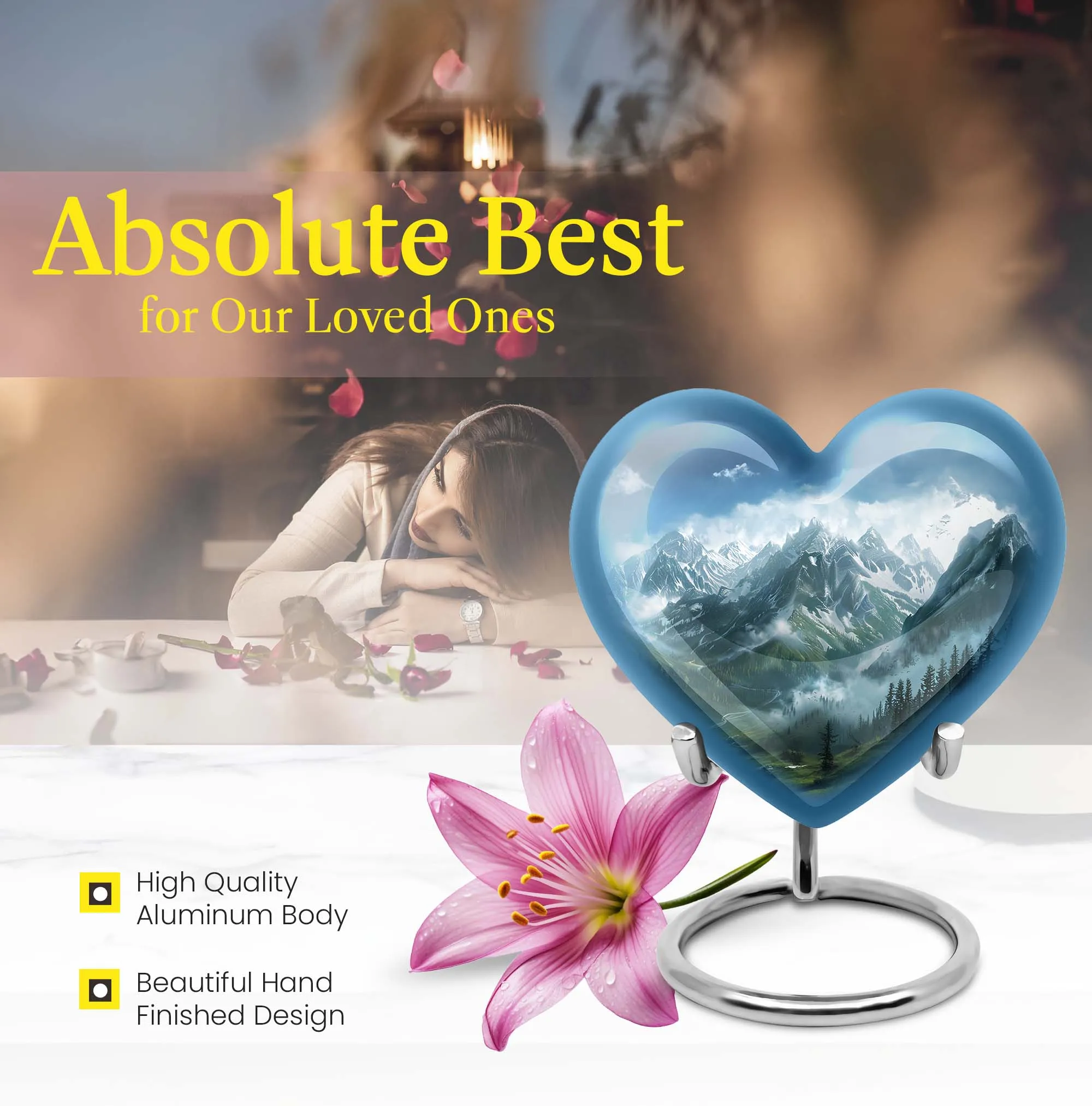 MOUNTAINS Urn - Cremation Vessel for Lasting Memories