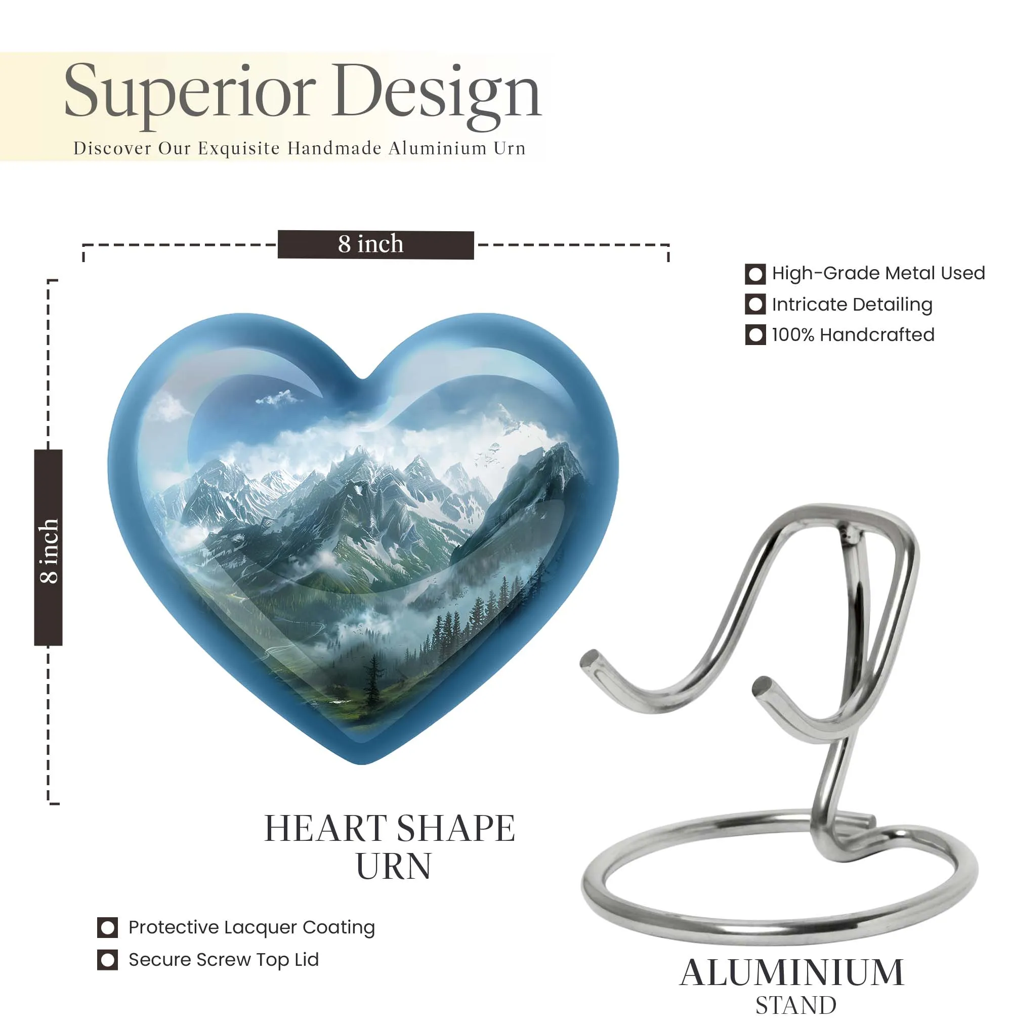 MOUNTAINS Urn - Cremation Vessel for Lasting Memories