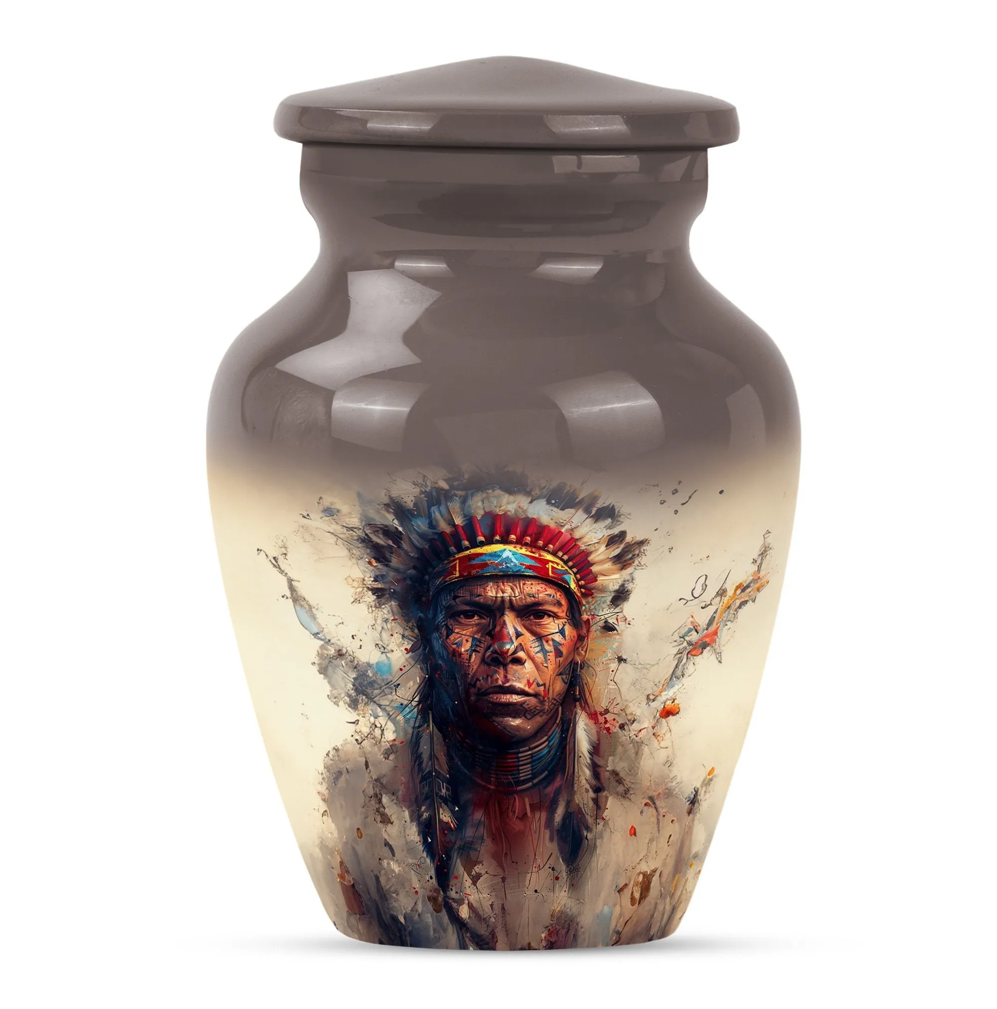 Native American Tribute Memorial Urn for Cherished Remembrance