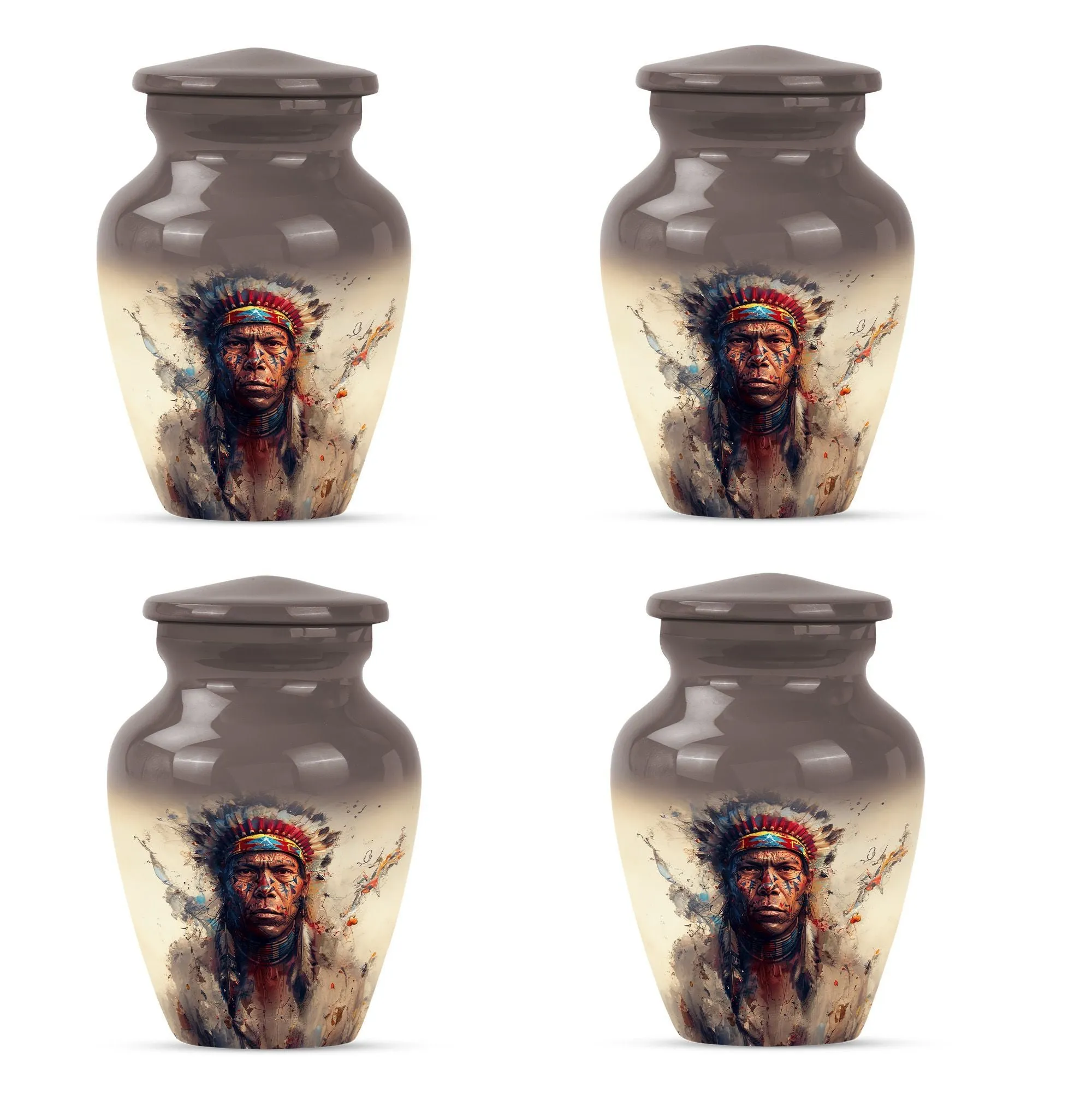Native American Tribute Memorial Urn for Cherished Remembrance