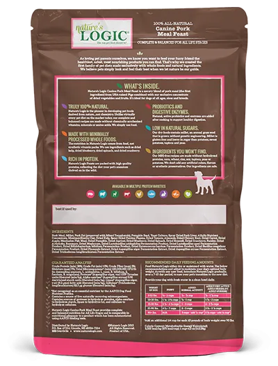Nature's Logic Pork Meal Feast Dry Dog Food